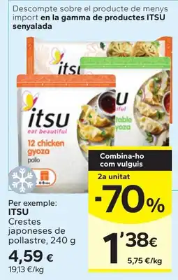 Caprabo Itsu 12 chicken gyoza pollostre oferta