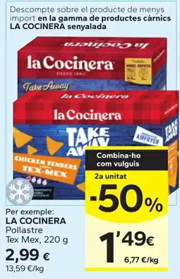 Caprabo la Cocinera pollastre tex mex oferta