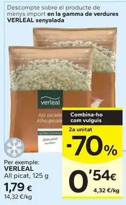 Caprabo Verreal ajo picado oferta