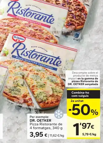Dr. Oetker pizza ristorante de 4 formatges