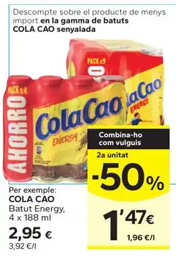 Caprabo Cola Cao Batut Energy oferta