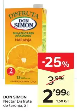 Caprabo Don Simon Nèctar Disfruta de taronja oferta