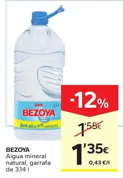 Caprabo Bezoya aigua mineral natural oferta