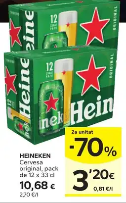 Caprabo Heineken Cervesa original oferta