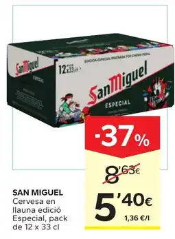 Caprabo San Miguel Cervesa en llauna edició Especial oferta