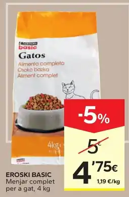 Caprabo Eroski basic Gatos oferta