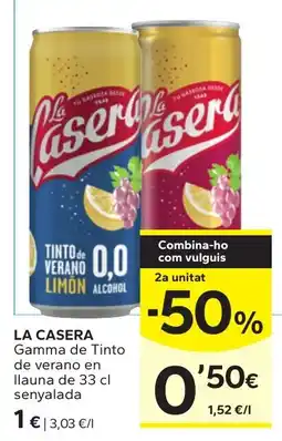 Caprabo La Casera Tinto de verano oferta