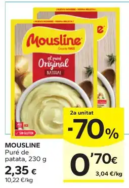 Caprabo Mousline puré de patata oferta