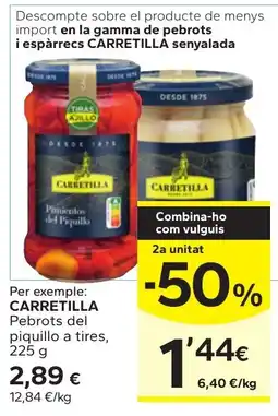 Caprabo Carretilla pimientos del piquillo a tires oferta