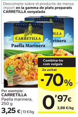 Caprabo Carretilla paella marinera oferta