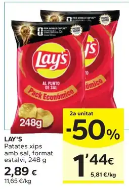 Caprabo Lay's Patates xips amb sal oferta