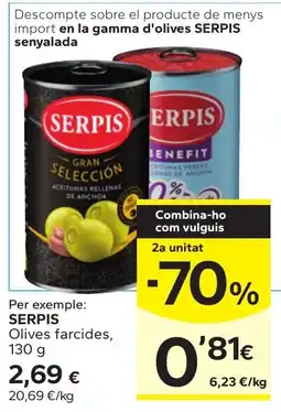 Caprabo Serpis olives farcides oferta