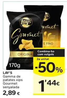 Caprabo Lay's Gamma de patates xips Gourmet senyalada oferta