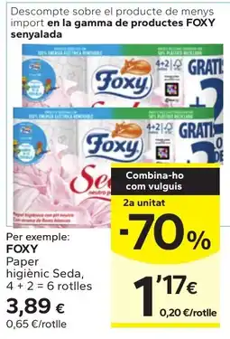 Caprabo Foxy paper higiènic seda oferta
