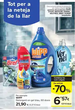 Caprabo Wipp detergent en gel blau oferta