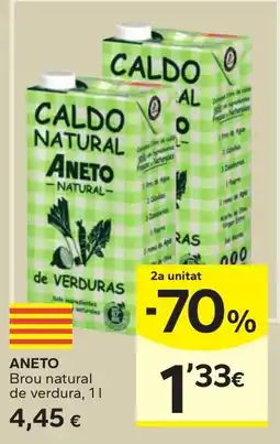 Caprabo Aneto brou natural de verdura oferta