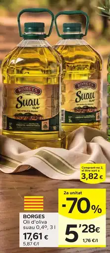 Caprabo Borges oli d'oliva suau 0,4º oferta
