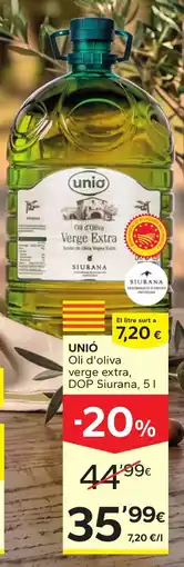 Caprabo Unió oli d'oliva verge extra oferta