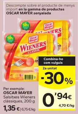 Caprabo Oscar Mayer Wieners Classic oferta