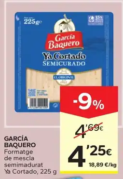 Caprabo García Baquero Formatge de mescla semimadurat Ya Cortado oferta