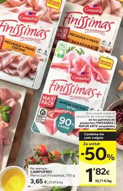 Caprabo Campofrío Finíssimas las auténticas oferta