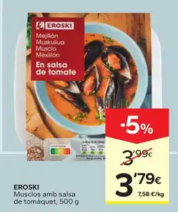 Caprabo Eroski musclos amb salsa de tomàquet oferta