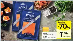 Caprabo Royal salmón ahumado oferta
