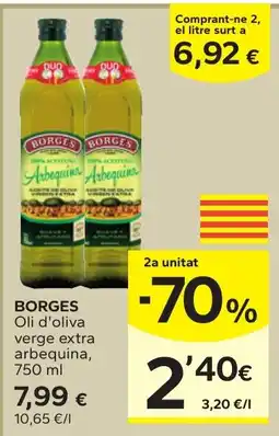 Caprabo Borges oli d'oliva verge extra arbequina oferta