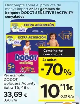 Caprabo Dodot bolquers activity oferta