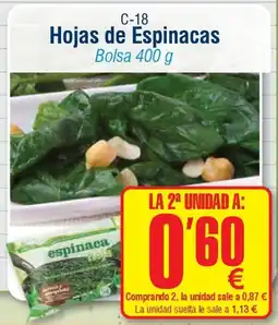 Abordo Hojas de Espinacas oferta