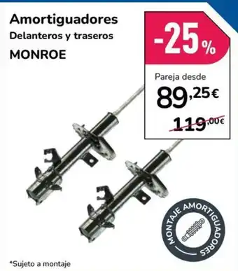 Monroe amortiguadores delanteros y traseros