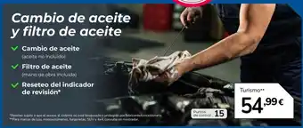 Cambio de aceite y filtro de aceite