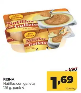 Reina natillas con galleta