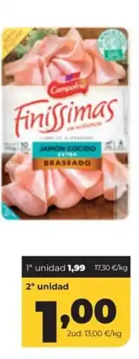 Alimerka Compromiso Finíssimas jamón cocido extra braseado oferta
