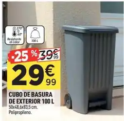 Centrakor Cubo de basura de exterior 100 L oferta