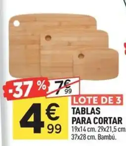 Centrakor Lote de 3 tablas para cortar oferta
