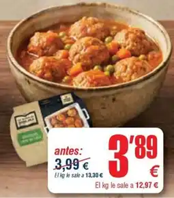 Abordo meatballs with peas oferta