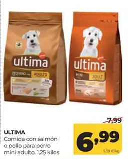 Alimerka ultima comida con salmón o pollo para perro mini adulto oferta