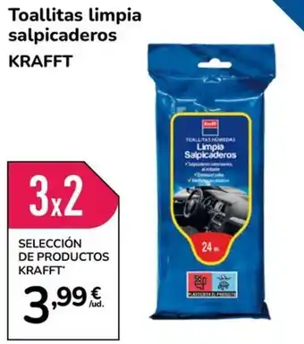 Krafft toallitas limpia salpicaderos