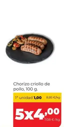 Alimerka Chorizo criollo de pollo oferta