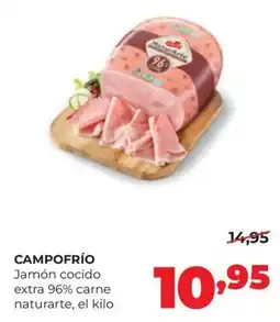 Alimerka Campo Frío jamón cocido extra 96% carne naturarte oferta