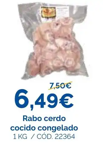 Rabo cerdo cocido congelado
