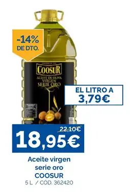 Dialsur Cash & Carry Coosur aceite virgen serie oro oferta