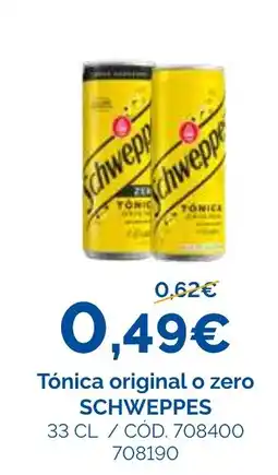Dialsur Cash & Carry Schweppes Tónica original o zero oferta