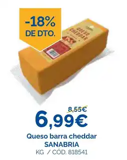 Dialsur Cash & Carry Sanabria queso barra cheddar oferta
