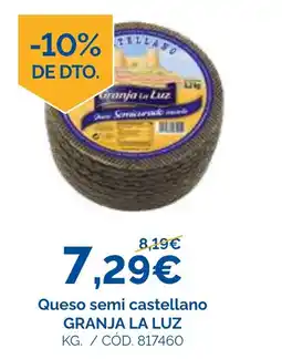Dialsur Cash & Carry Granja la Luz queso semi castellano oferta