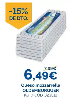 Dialsur Cash & Carry Oldemburguer queso mozzarella oferta