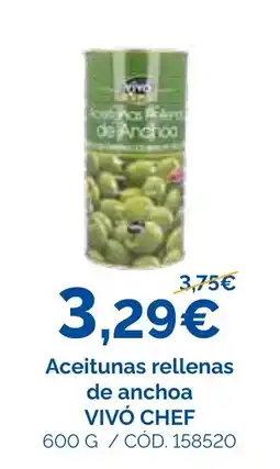 Dialsur Cash & Carry Vivó Chef aceitunas rellenas de anchoa oferta