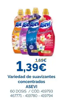Dialsur Cash & Carry Asevi variedad de suavizantes concentrados oferta