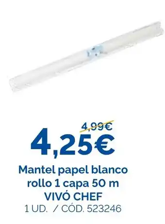 Vivó Chef mantel papel blanco